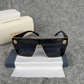 Modern Shield Sunglasses Oversized Flat-Top UV Protection Eyewear